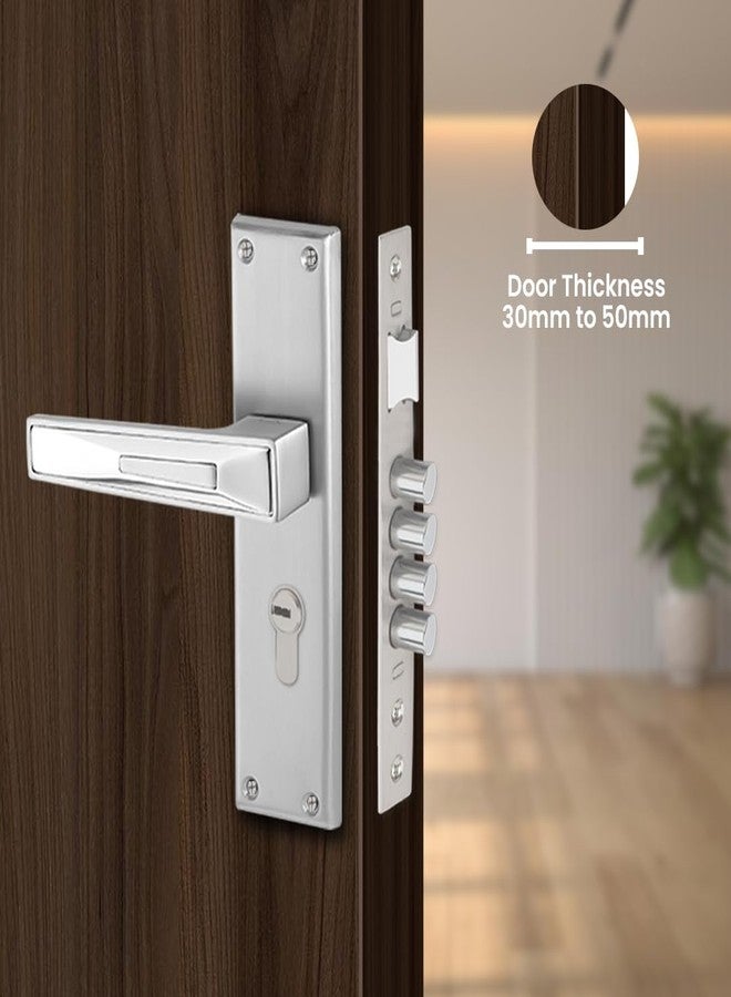 Link Axen Mortise Lock |for Main & Internal Door in Home, Office, Hotel | 10 Inches Heavy Duty Handle Set with Both Side Key Access, 3 Keys |SS Finish|2 Years Warranty - Image 2